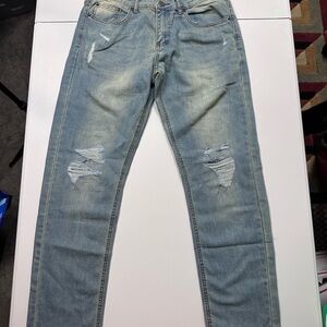 Ring of Fire Men's Light Blue Straight Jeans